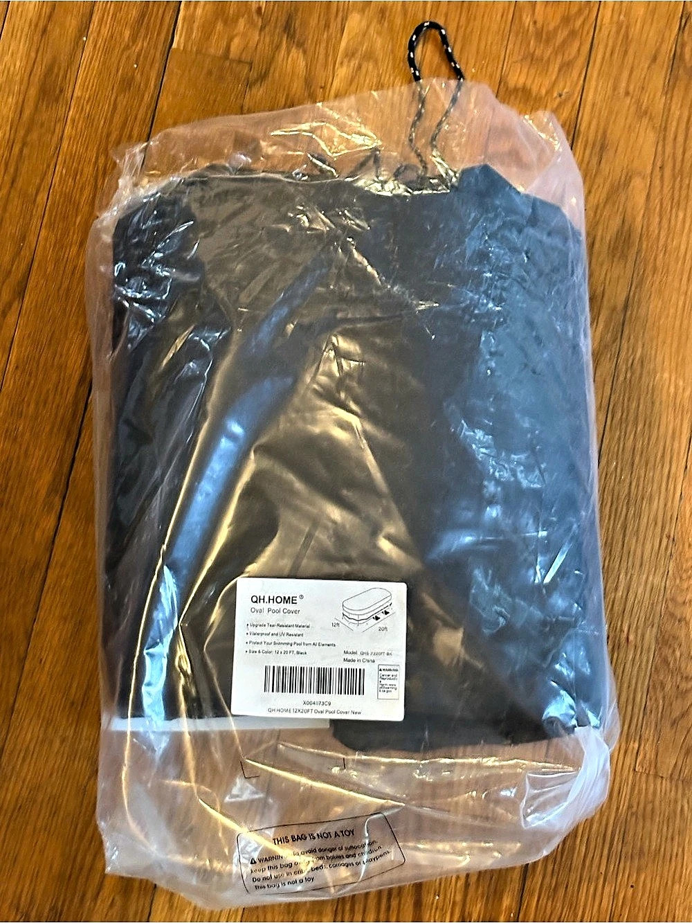 QH.HOME Oval Pool Cover Black 12 x 20 ft Pool Cover NWT